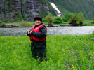 Mary, amidst the powerful landscapes of the Great Bear Rainforest